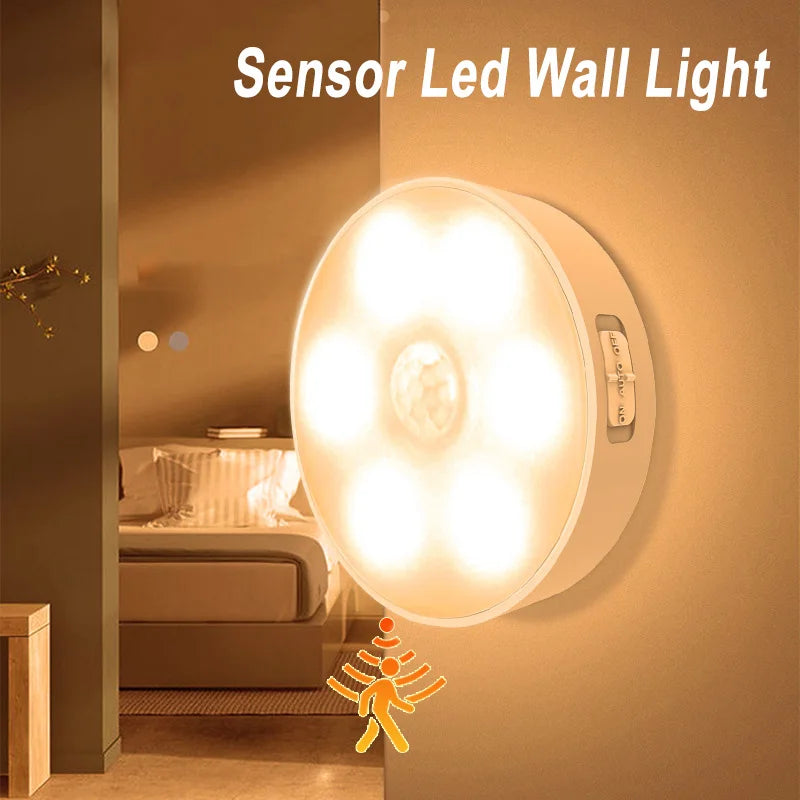 Motion Sensor Step Light,USB & Battery Powered Wireless LED Floor Lamp,Indoor Stairs Hallway Wardrobe Auto On/Off Night Lighting