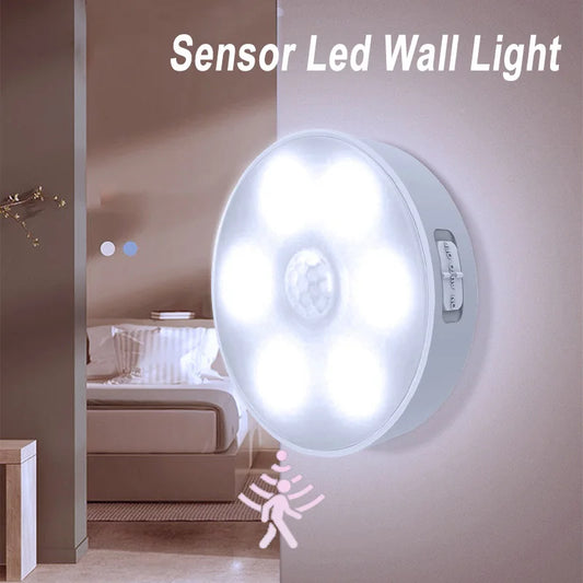 Motion Sensor Step Light,USB & Battery Powered Wireless LED Floor Lamp,Indoor Stairs Hallway Wardrobe Auto On/Off Night Lighting
